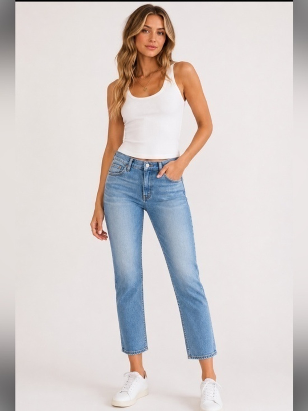 J Brand Cropped Rail Light Wash Straight Leg Jeans Size 29